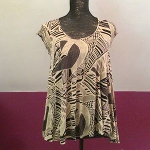 Silence + Noise abstract print floaty tee